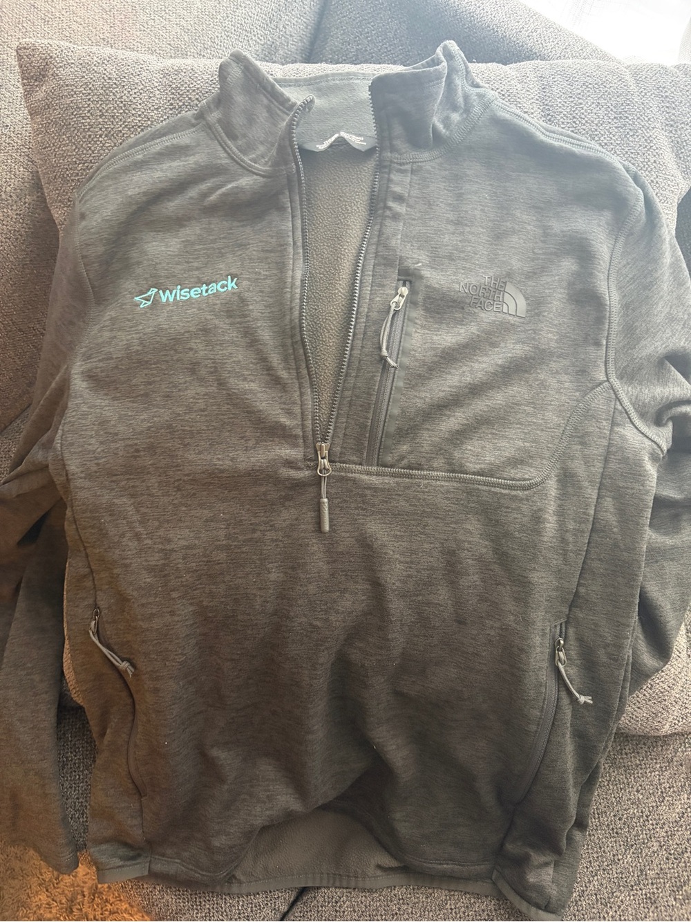 The North Face Olive Green Half-Zip Pullover